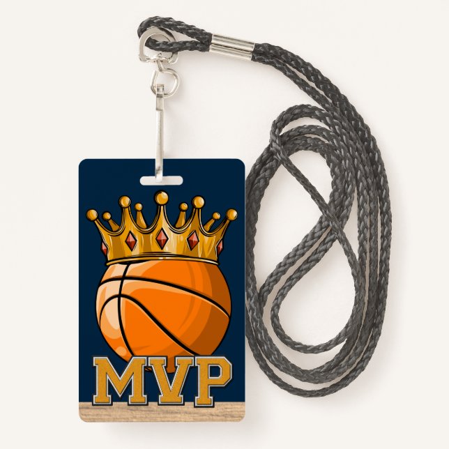 Crachá MVP de Basquete (Frente com cordão)