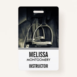 Crachá Na moda Silver Stirrups em Inglês Riding Saddle