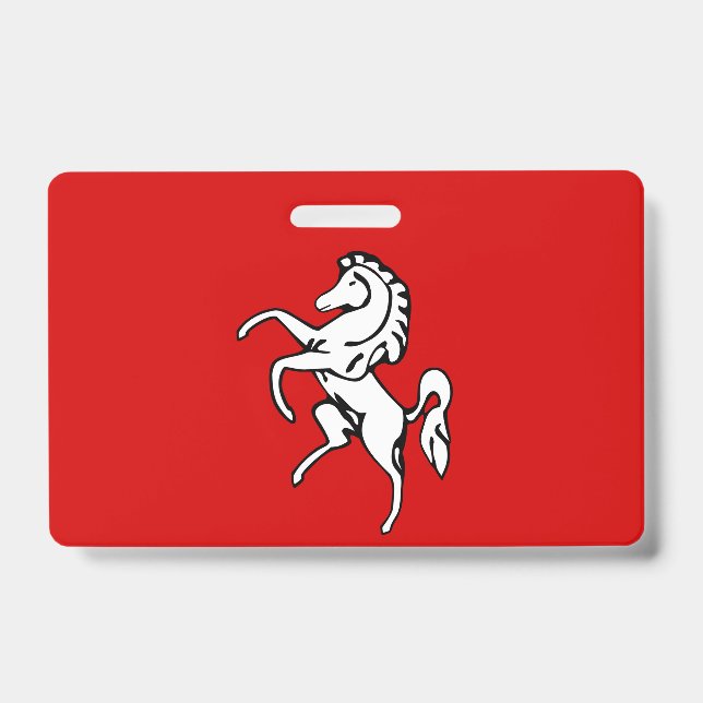 Crachá Name Badge with flag of Kent county, England (Front)