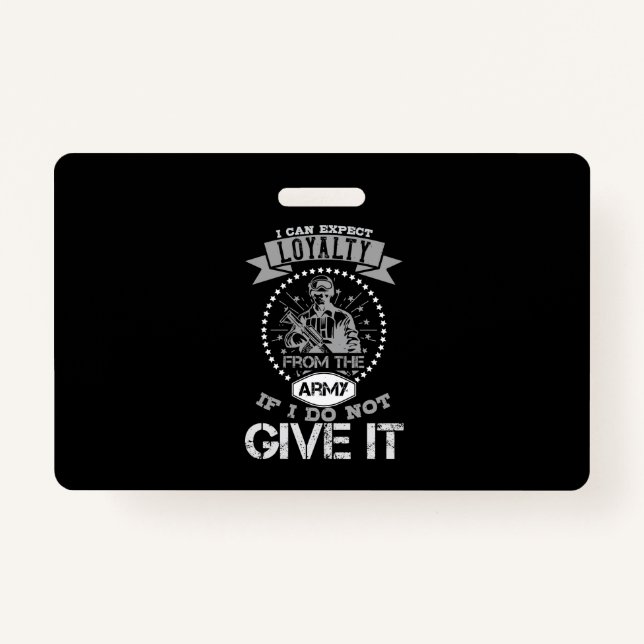 Crachá Não Posso Esperar Lealdade Do Exército (Frente)