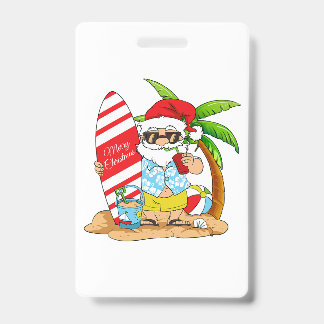 Crachá Natal Em Julho De Férias De Praia T-Shirt