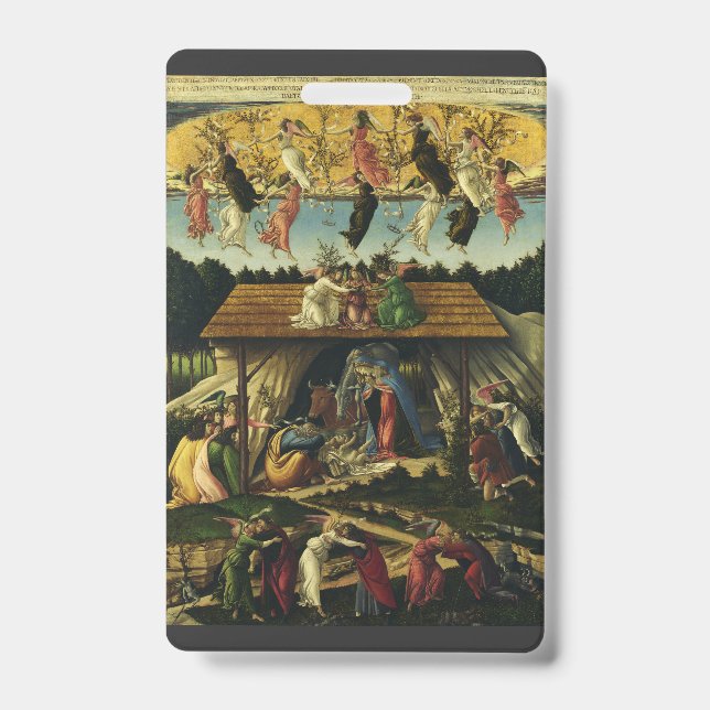 Crachá Natividade Mística por Sandro Botticelli (Frente)
