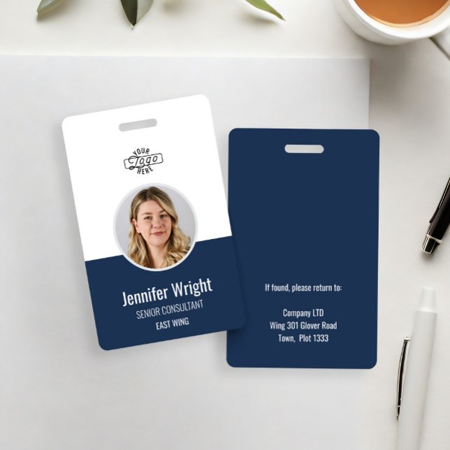 Crachá Navy Employee Photo ID Company Badge (Criador carregado)