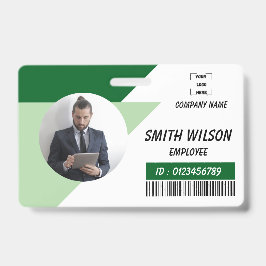 Crachá Navy | Employee Photo ID Company Security Badge