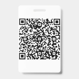 Crachá Negócios de código QR personalizado