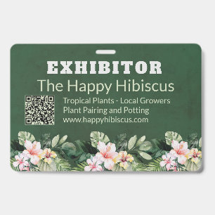 Crachá Negócios de Flores Personalizadas