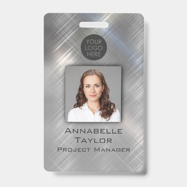 Crachá Negócios de Metal Polido (Frente)