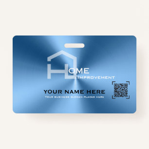 Crachá Negócios modernos minimalistas e simples