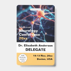 Crachá Neurologia Neurocirurgia Conferência Médica