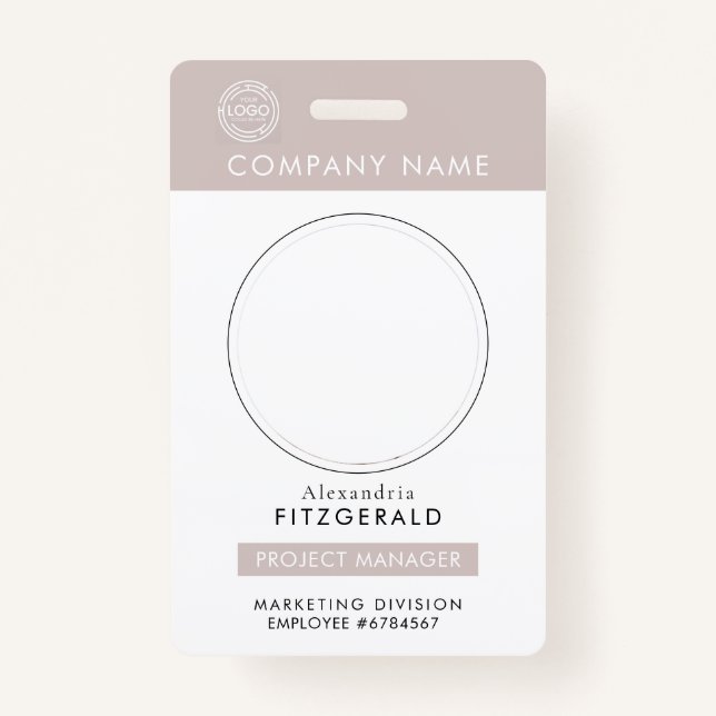 Crachá Neutro de Segurança da Empresa para ID de F (Frente)