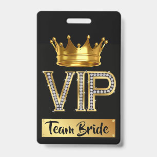 Crachá Noiva da Equipe VIP