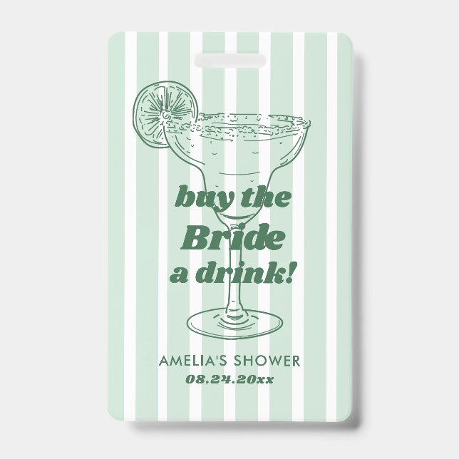 Crachá Noivado Retro Festa de Despedida de Solteira Margs (Frente)