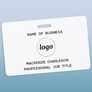 Crachá Nome Comercial Profissional Logo