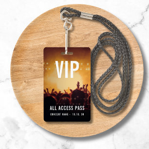 Crachá Nome da Foto de Acesso Total VIP Personalizada de