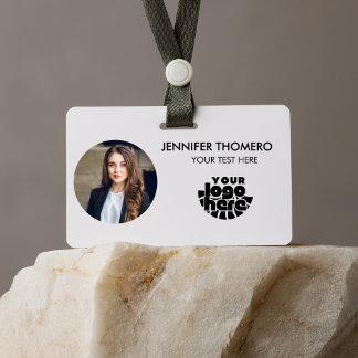 Crachá Nome da Foto do Código QR Empresarial da Sua Empre