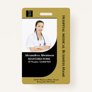 Crachá Nome da foto do funcionário Código do Bar Logotipo