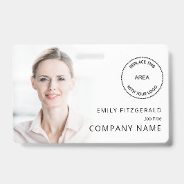 Crachá Nome da Sobreposição de Fotografias do Funcionário