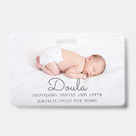 Crachá Nome de Apoio de Foto de Nascimento de Doula