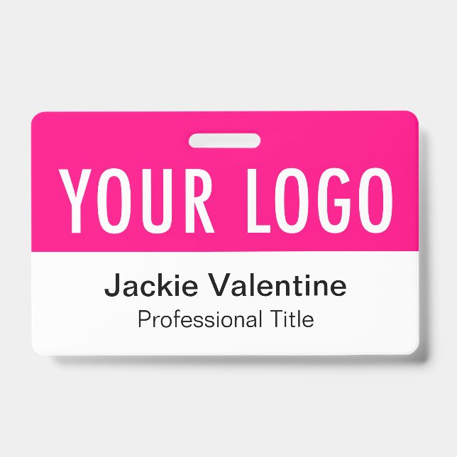 Crachá Nome de etiqueta de ID de Funcionarios Horizontal  (Frente)
