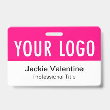 Nome de etiqueta de ID de Funcionarios Horizontal 