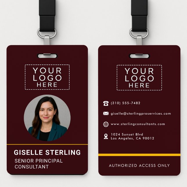 Crachá Nome de etiqueta personalizado da empresa do logot (Criador carregado)