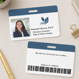 Crachá Nome de Foto de ID de Funcionário Personalizado
