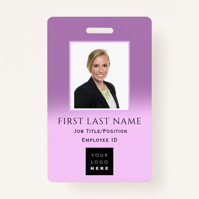 Crachá Nome de Foto do Código de Barras ID Cartão ENFERME (Frente)