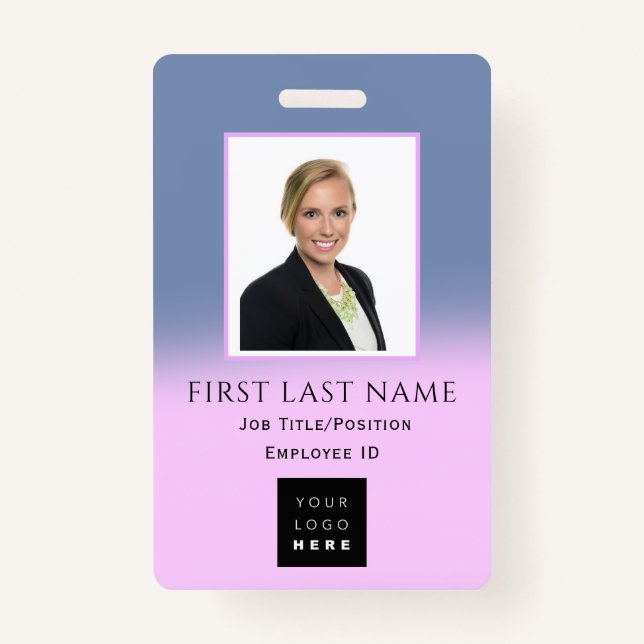 Crachá Nome de foto do código de barras ID Cartão NURSE C (Frente)