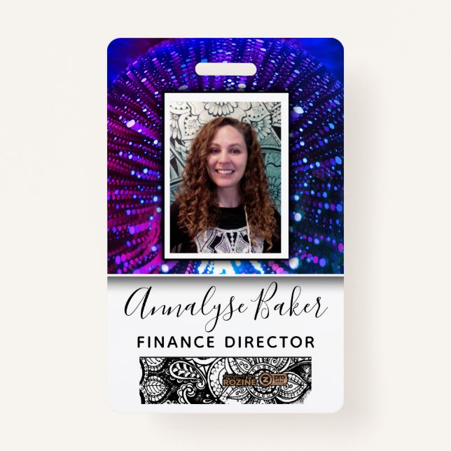 Crachá Nome de Foto do Enfermeiro CNA Profissional do Lig (Frente)