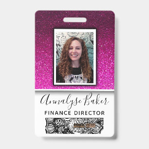 Crachá Nome de Foto do Enfermeiro de Enfermeiro de Glitte