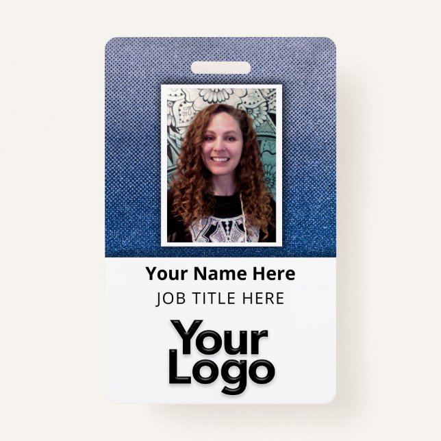 Crachá Nome de Foto do Funcionário Corporativo Profission (Frente)