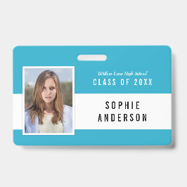 Crachá Nome de Fotografia de Reunião de Classe de Coluna 