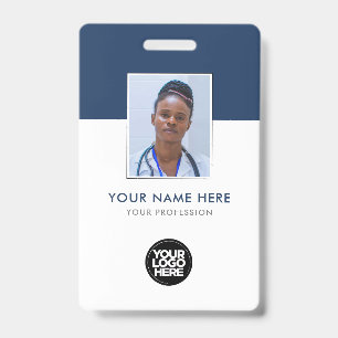 Crachá Nome do Clipe Fotográfico do logotipo da sua empr