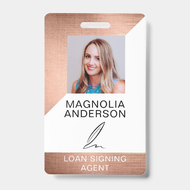 Crachá Nome do Código de Barras de Foto do Funcionário Br (Frente)