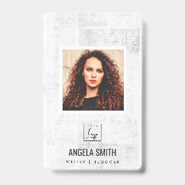 CRACHÁ NOME DO CÓDIGO DE BARRAS DO FUNCIONÁRIO DA FOTO DO