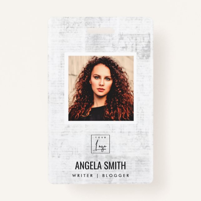 CRACHÁ NOME DO CÓDIGO DE BARRAS DO FUNCIONÁRIO DA FOTO DO (Frente)