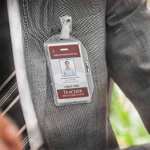 Crachá Nome do Código do Bar do logotipo de foto do funci