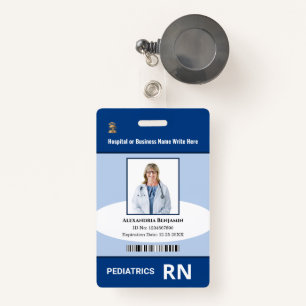 Crachá Nome do Código do Bar do logotipo de foto do funci