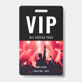 Crachá Nome do Evento ou Concerto Personalizado VIP Acess
