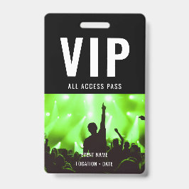 Crachá Nome do Evento ou Concerto Personalizado VIP Acess