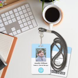 Crachá Nome do Funcionário da Equipe Personalizado Foto L