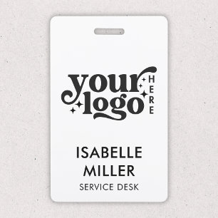 Crachá Nome do funcionário Logotipo da empresa minimalist