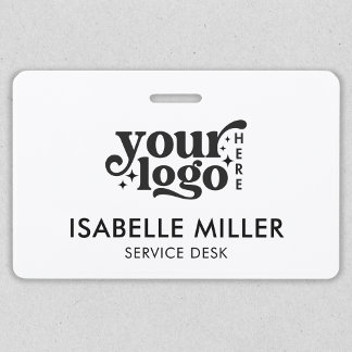 Crachá Nome do funcionário Logotipo da empresa minimalist