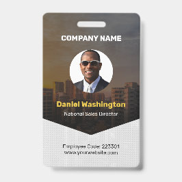 Crachá Nome do Funcionário Personalizado, Foto, Código de