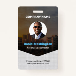 Crachá Nome do funcionário personalizado, foto, código do