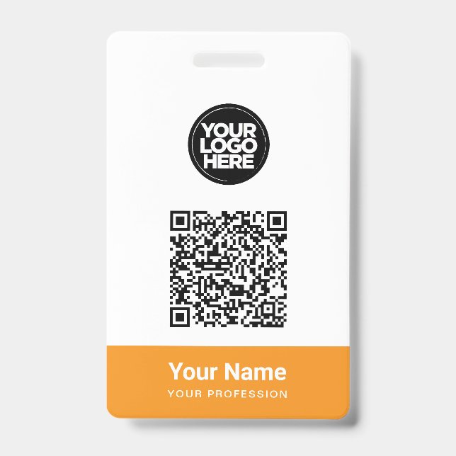 Crachá Nome do funcionário personalizado Logotipo comerci (Frente)