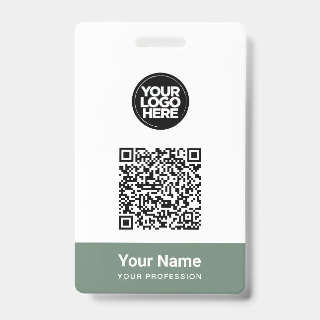 Crachá Nome do funcionário personalizado Logotipo comerci (Frente)