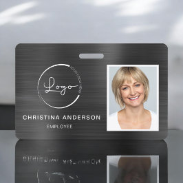 Crachá Nome do funcionário personalizado Logotipo Fotogra