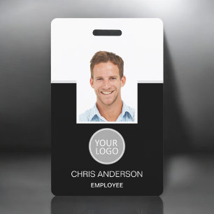 Crachá Nome do funcionário personalizado Logotipo Fotogra