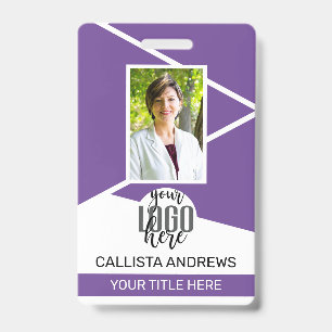 Crachá Nome do Funcionário Título Código de Barras Logoti